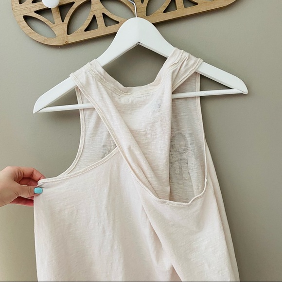 Pilcro by Anthro. Joshua Tree Twist-Back Tank Top Cream Sz Small - Picture 8 of 11